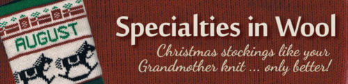 Specialties in Wool knit Christmas stockings