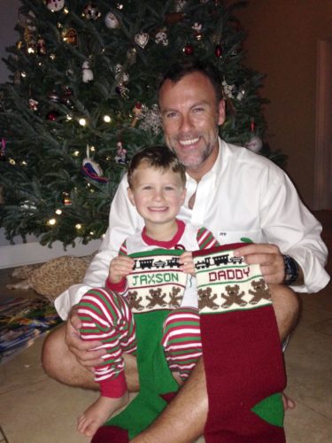 Father and son Christmas Stockings