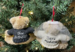 bear ornaments back married couple